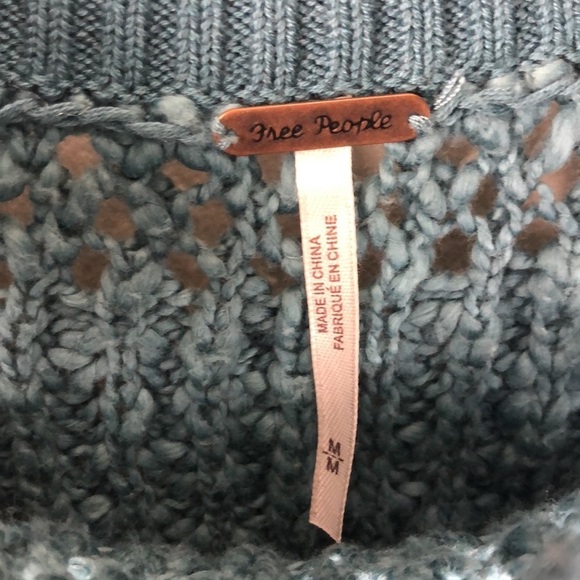 Free People Pandora Cropped Chunky Knit Sweater M - Picture 7 of 9